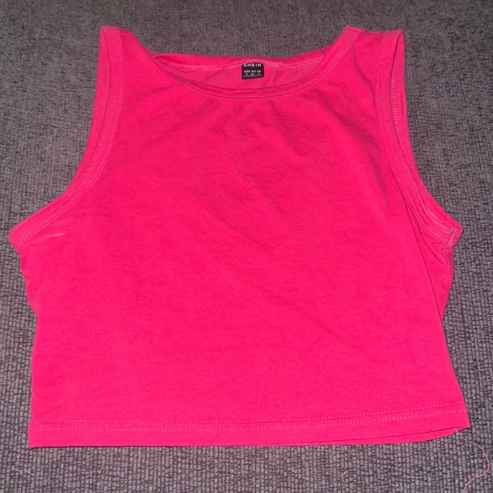 pink crop top size small
